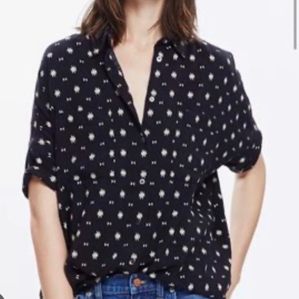Madewell Courier Shirt in Orsa Print Size XS (Oversized fits like 4-6)